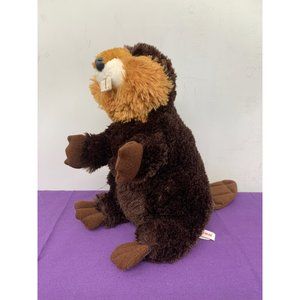 Aurora 10 Inch Brown Beaver Plastic Brown Eyes Nose 2015 Plush Stuff Animal